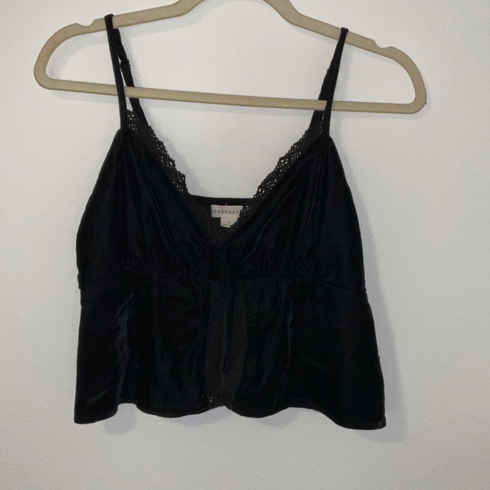 Black Lace Trim Camisole
